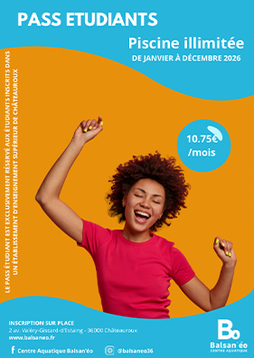 Pass étudiants piscine illimitée 2025-2026