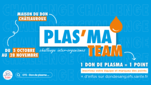Affiche La Plas'ma team challenge au don de plasma